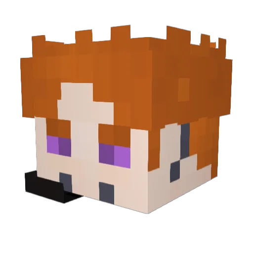 vr_bedwarsblaze Minecraft avatar head, 3D render