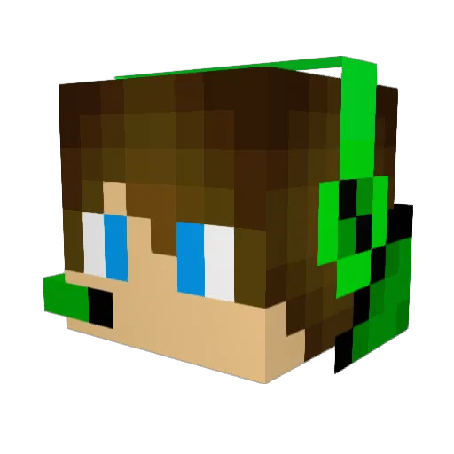 vrama Minecraft avatar head, 3D render