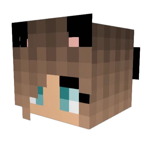 vrc Minecraft avatar head, 3D render