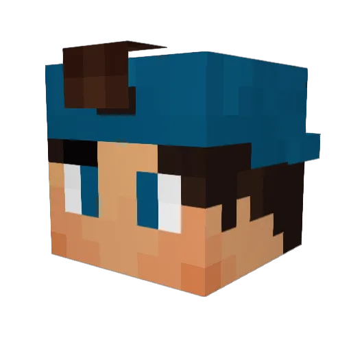vrflt Minecraft avatar head, 3D render