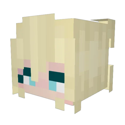 vrina Minecraft avatar head, 3D render