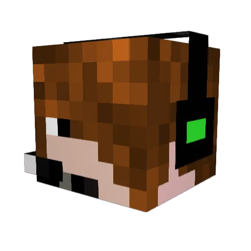 vripper Minecraft avatar head, 3D render