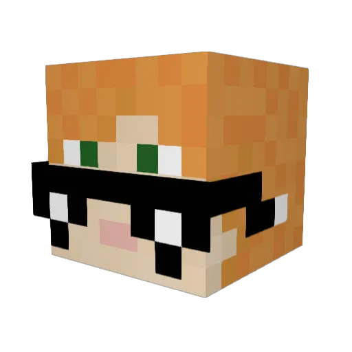 vromiara Minecraft avatar head, 3D render