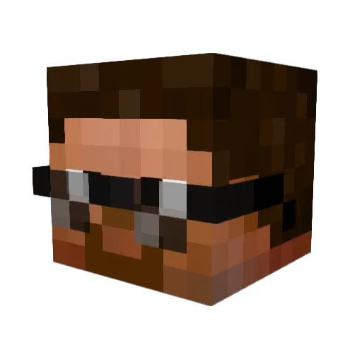 vrph Minecraft avatar head, 3D render
