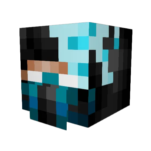 vrsubzero Minecraft avatar head, 3D render