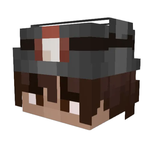 vrvb Minecraft avatar head, 3D render