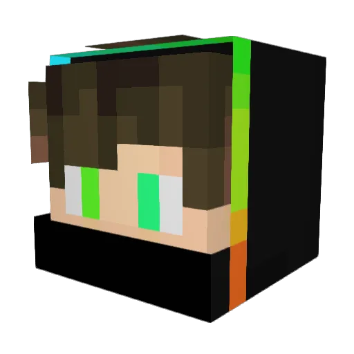vrxowner Minecraft avatar head, 3D render
