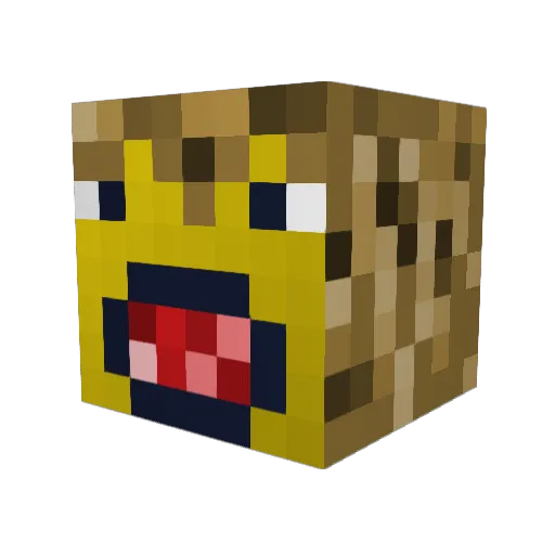 vscogirlsssss Minecraft avatar head, 3D render