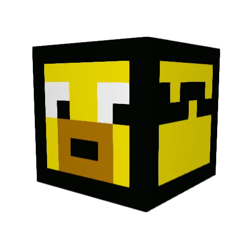 vshortyo Minecraft avatar head, 3D render