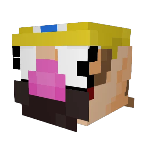 vshungy Minecraft avatar head, 3D render