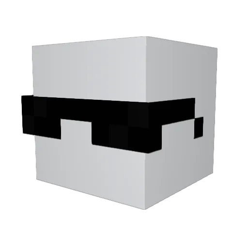 vsjq Minecraft avatar head, 3D render