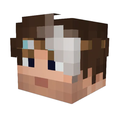 vskiru Minecraft avatar head, 3D render