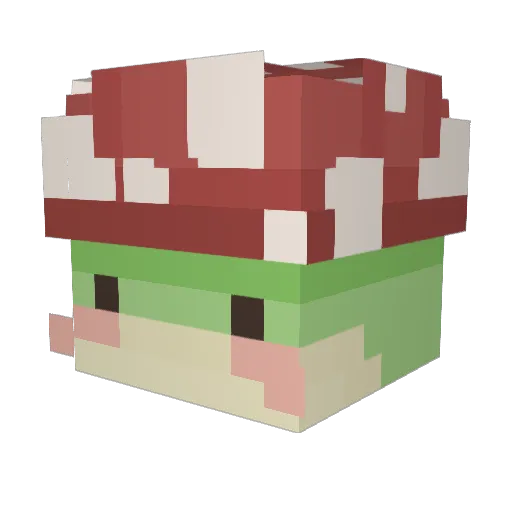 vsquecko Minecraft avatar head, 3D render