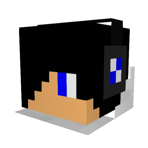 vsresellonig Minecraft avatar head, 3D render