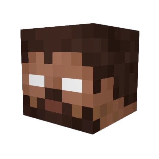 vsynyt Minecraft avatar head, 3D render