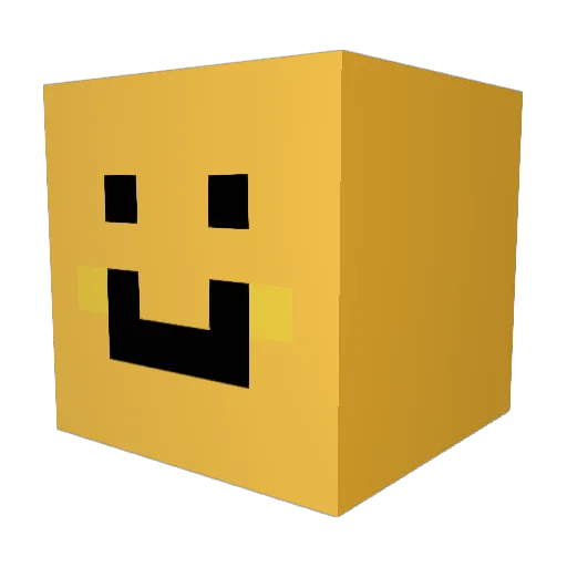 vt2707 Minecraft avatar head, 3D render
