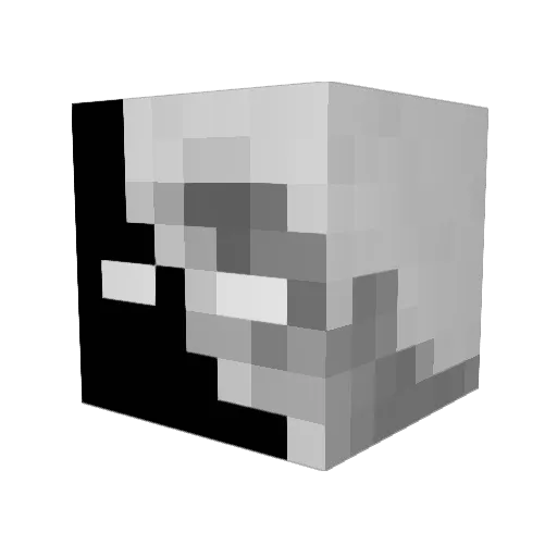 vtao_ Minecraft avatar head, 3D render