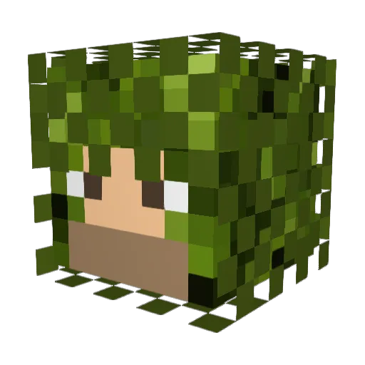 vtcaliber Minecraft avatar head, 3D render