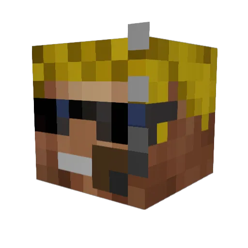 vtme Minecraft avatar head, 3D render
