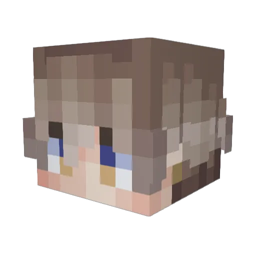 vtv04 Minecraft avatar head, 3D render