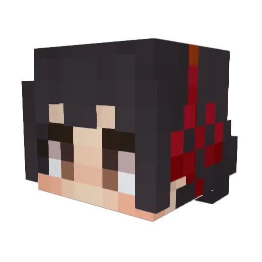 vtyn Minecraft avatar head, 3D render