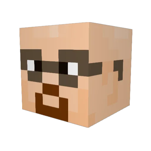 vudible1 Minecraft avatar head, 3D render