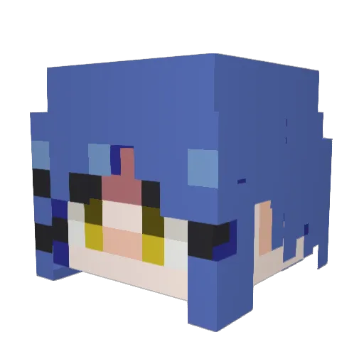 vueco Minecraft avatar head, 3D render
