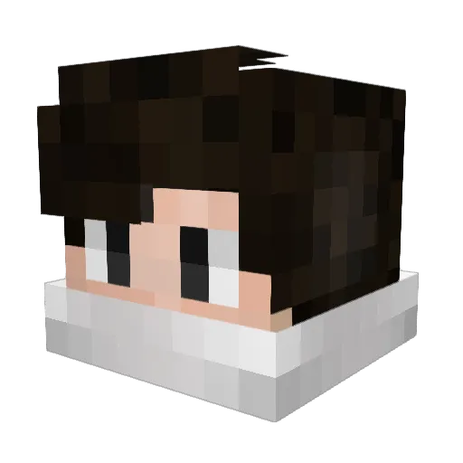 vukdr Minecraft avatar head, 3D render