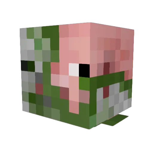 vukismrda Minecraft avatar head, 3D render