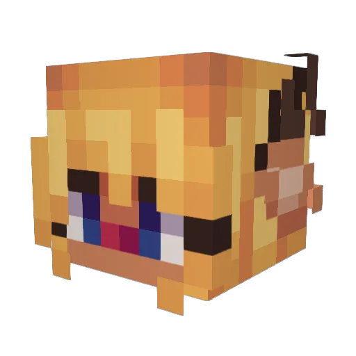 vullie Minecraft avatar head, 3D render