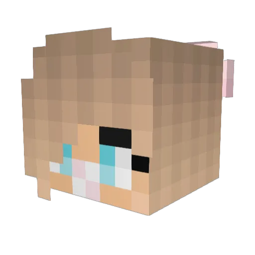 vuloric Minecraft avatar head, 3D render