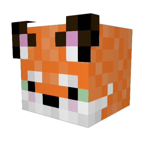 vulpes_8 Minecraft avatar head, 3D render