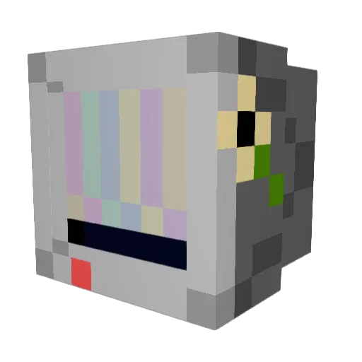 vulpsed Minecraft avatar head, 3D render