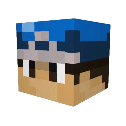 vult0 Minecraft avatar head, 3D render