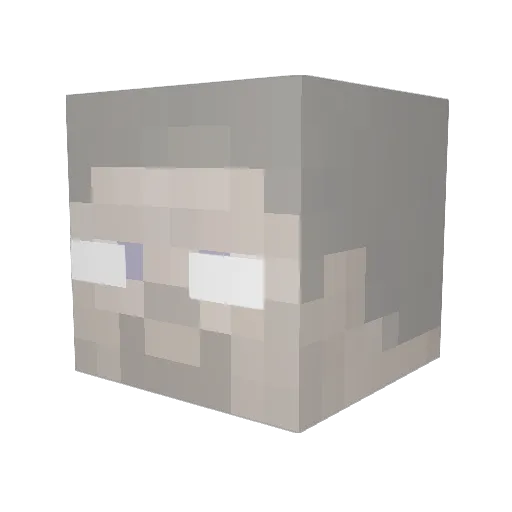 vunneza Minecraft avatar head, 3D render