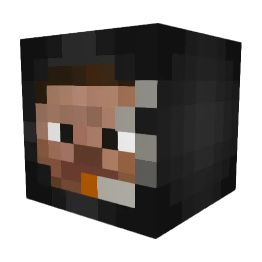 vuqq Minecraft avatar head, 3D render