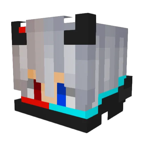 vurnu Minecraft avatar head, 3D render