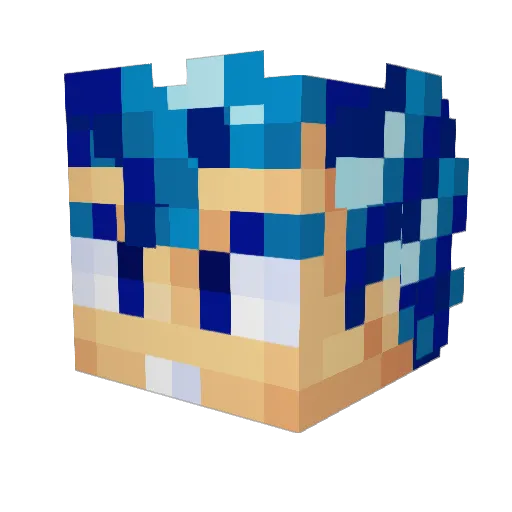 vuushoth Minecraft avatar head, 3D render