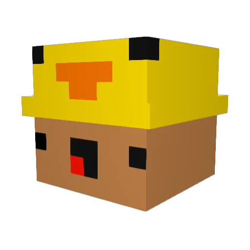 vuuux Minecraft avatar head, 3D render
