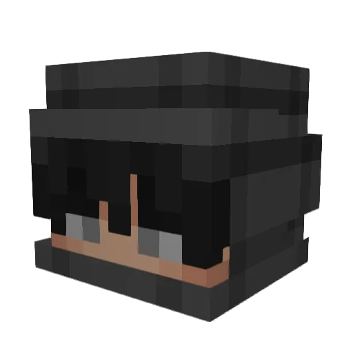 vuvie Minecraft avatar head, 3D render