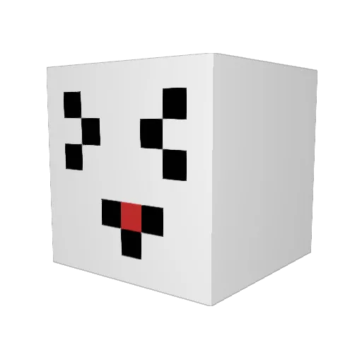vuwk Minecraft avatar head, 3D render