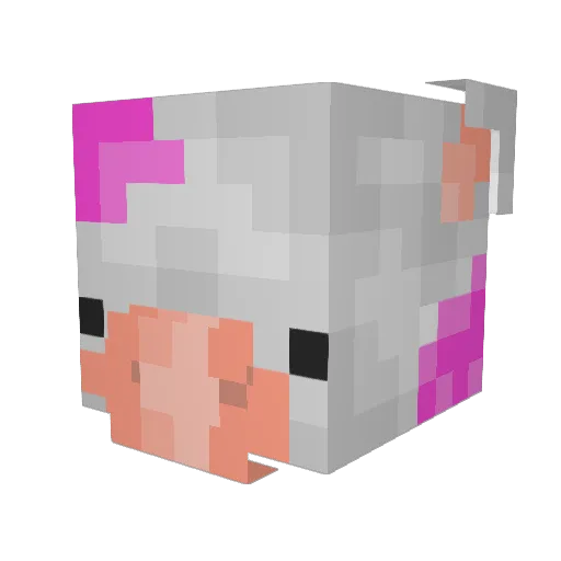 vuyxTR3MB4L4 Minecraft avatar head, 3D render