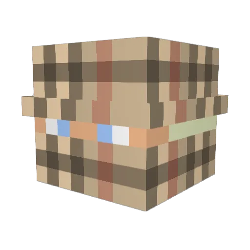 vuzialy Minecraft avatar head, 3D render