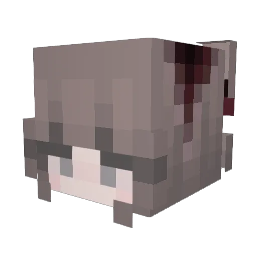 vvMil Minecraft avatar head, 3D render