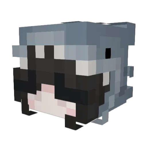 vvTeri Minecraft avatar head, 3D render
