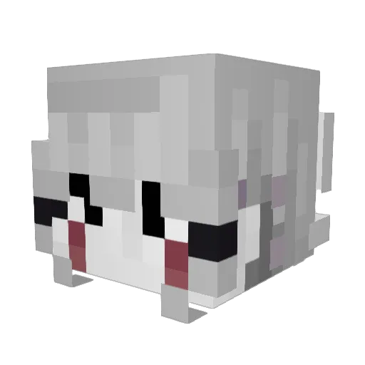 vv_v Minecraft avatar head, 3D render