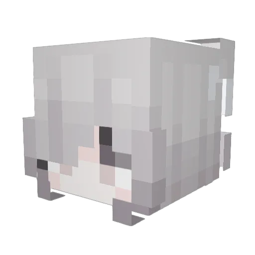 vv_x Minecraft avatar head, 3D render