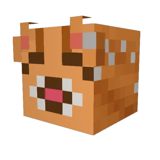 vvalenite Minecraft avatar head, 3D render