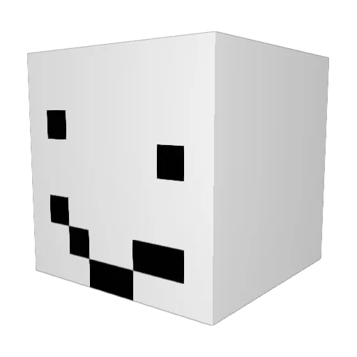 vvalley_ Minecraft avatar head, 3D render
