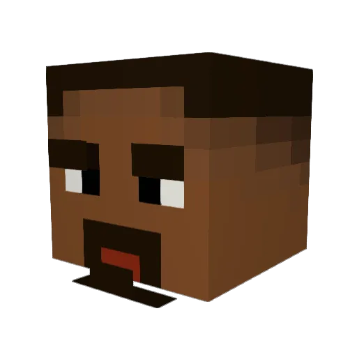 vvarito Minecraft avatar head, 3D render